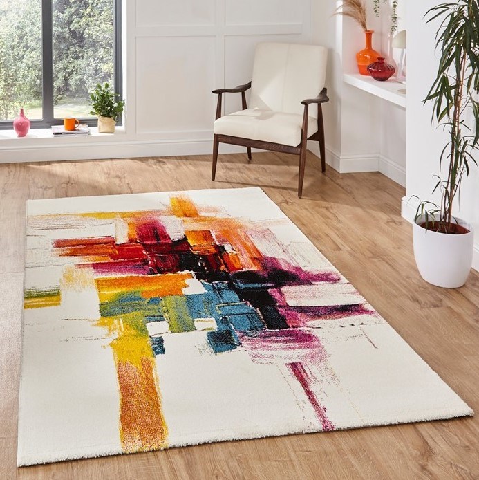 Sunrise 20752 Abstract Modern Rugs in Multicolour
